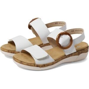 Remonte Rieker R6853 Jocelyn 53 Sandals EU 40 US 9.5 White Strap Adjustable NIB